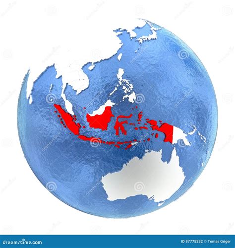 Indonesia Map In Globe