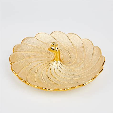 Buy Stellar Porcelain Decorative Peacock Platter from Home Centre at ...