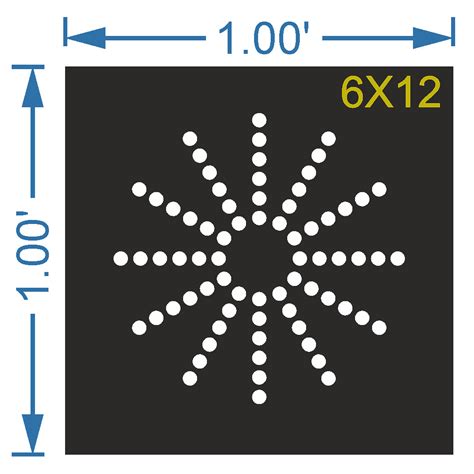 CRC1 1X1 FEET 6X12 HOLES CIRCLE POLYSHEET