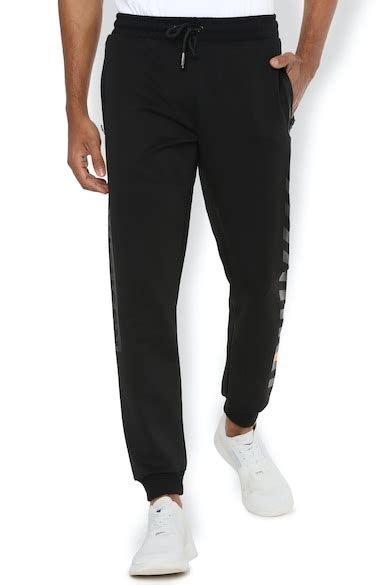 Buy Men Black Print Casual Jogger Pants Online - 655721 | Van Heusen