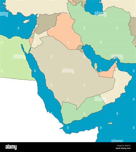 Blank Middle East Physical Map