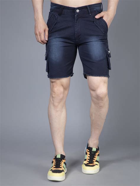 Designer Mens Denim Shorts in India | Men Cargo Shorts In India – Shio.in