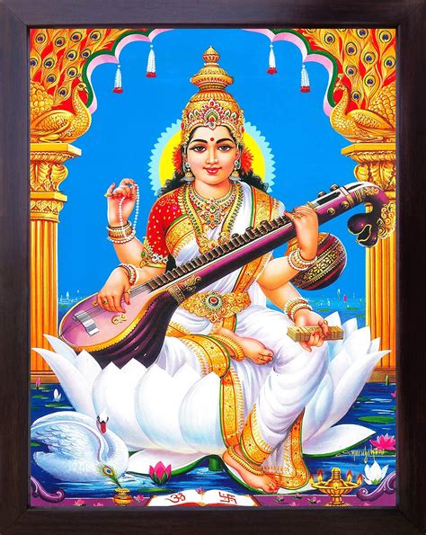 Handicraft Store Goddess Maa Saraswati with her Saraswati Veena and ...