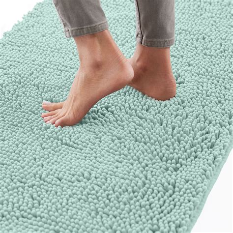 GORILLA GRIP Chenille Bath Rug 60x24, Rubber Backing Quick Dry Washable ...