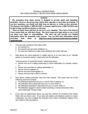 2015-2026 Form KS General Instructions Those Seeking a Protection from ...