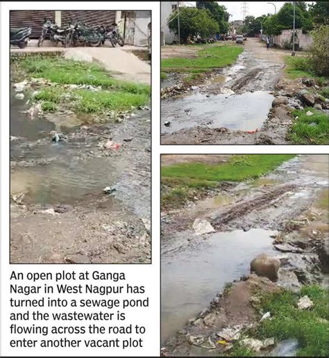 Chamber Choked, Sewage Overflowing On Open Plots, Rd | Nagpur News ...