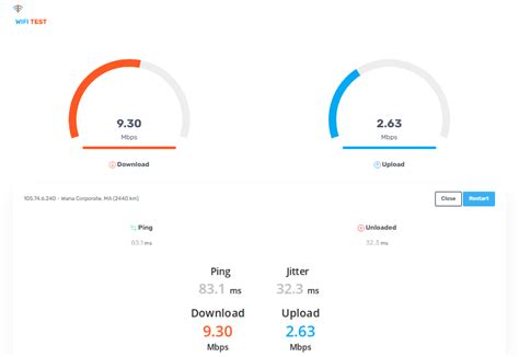 Wi-Fi Connection Test 的图像结果