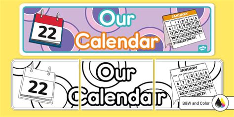 Our Calendar Banner