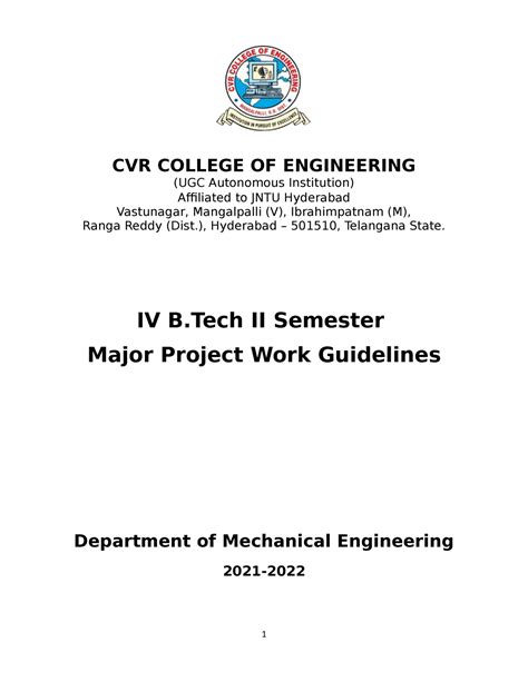 Project work guidelines and formats (2021-2022)@29-11-2021 - CVR ...