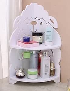 SS ARTS Wood-Plastic Corner Storage Shelf, Cosmetics Organizer Makeup ...