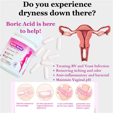 Boric Acid Capsule Boric Acid Vaginal Suppository BoriCap for Yeast Infection and BV Treatment ...