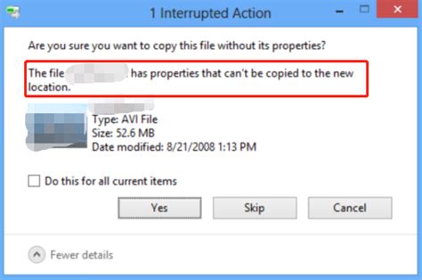 Image result for File Properties Cannot Be Copied