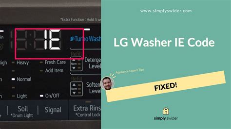 LG Washer Display IE Code 的图像结果