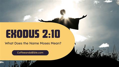 What Does the Name Moses Mean? (Exodus 2:10) - Coffee and a Bible