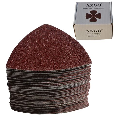 XXGO 55 Pcs 80mm 3-1/8 Inch Triangular Oscillating Multi Tool Sanding ...