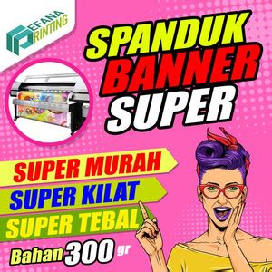 Jual Cetak spanduk banner custom - Bahan 300gsm - Jakarta Barat ...