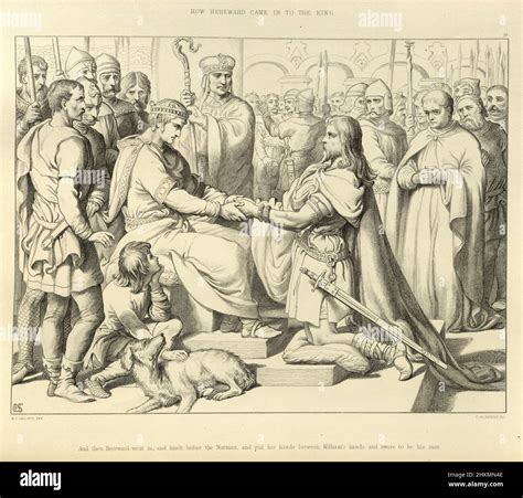 Anglo Saxon hero, Hereward the Wake, illustration by Henry Courtney ...