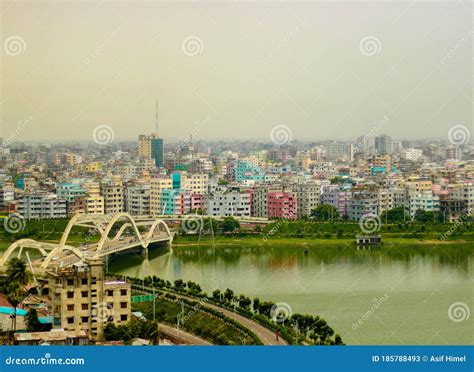 Dhaka City, Bangladesh - View of the Buildings and a Lake from the ...