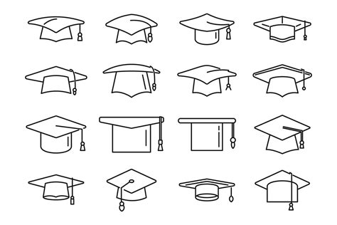 Graduation Cap Outline Svg