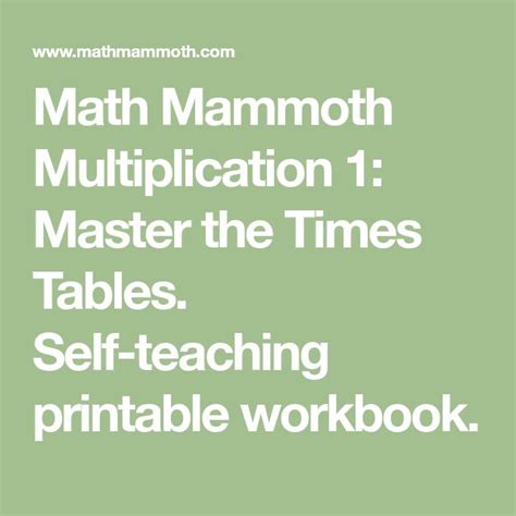 Image result for Math Mammoth Multiplication Chart