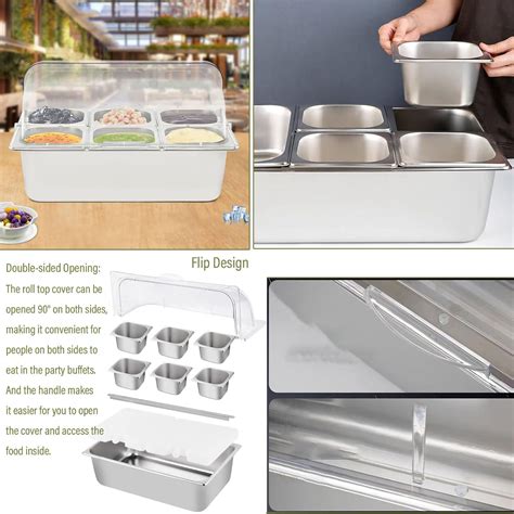 LGODDYS Ice Food Serving Display Tray with Clear Roll Top India | Ubuy