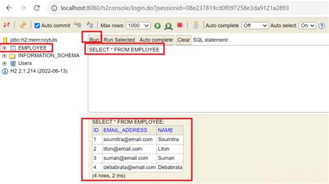 Spring Boot Android-App H2 Database 的图像结果