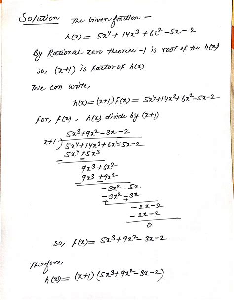 [Solved] The function below has at least one rational zero. Use this ...