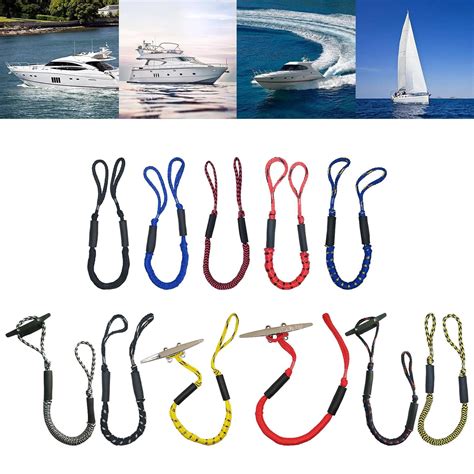 CALADNIS Elastic Boat Bungee Dock Line Docking Rope Boat Dock Line ...