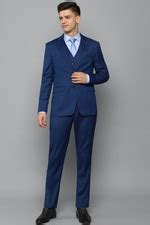 Buy Men Blue Slim Fit Solid Formal Three Piece Suit Online - 777635 ...