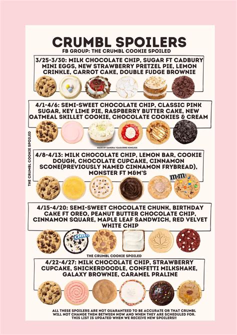 Crumbl Cookie Spoilers 2024