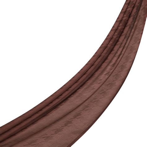 Brown Houndstooth Cotton Silk Scarf | Ipekevi