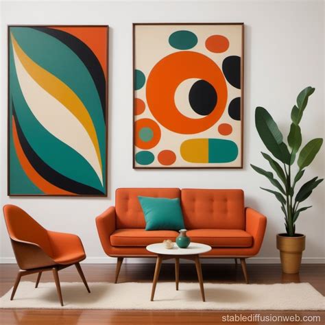 mid century modern art plain room Prompts | Stable Diffusion Online