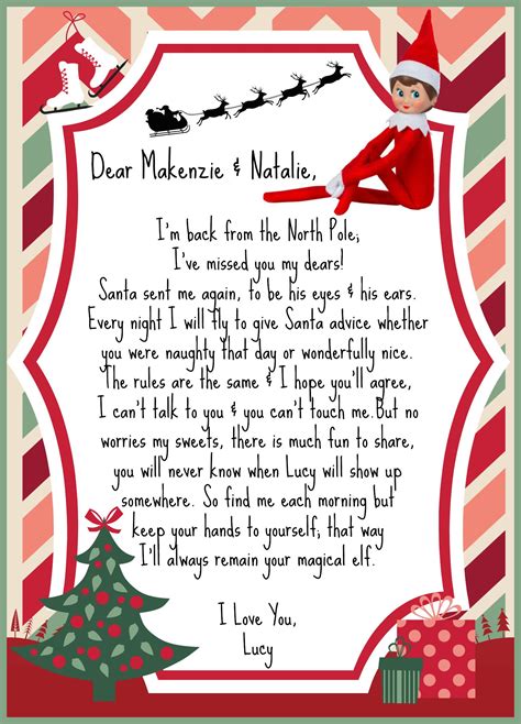 Elf Letter Template | Printable AT A GLANCE