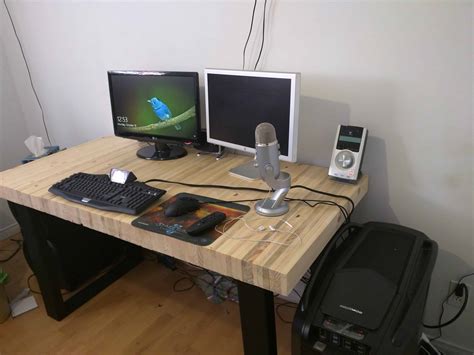 Image result for Butcher Block Computer Desk