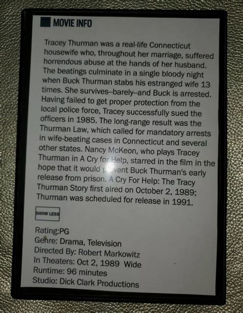 A Cry for Help - the Tracy Thurman Story Dvd ~ ULTRA RARE - Etsy