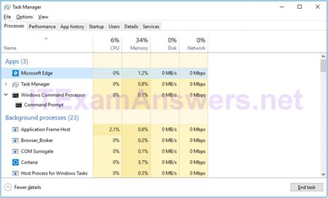 3.3.12 Lab Windows Task Manager 的图像结果