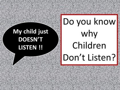 "Why does my child not listen? - The Parenting Place Bangalore