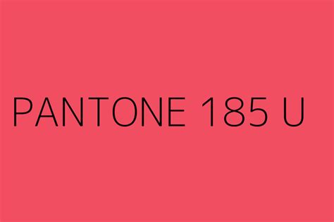 PANTONE 185 U Color HEX code