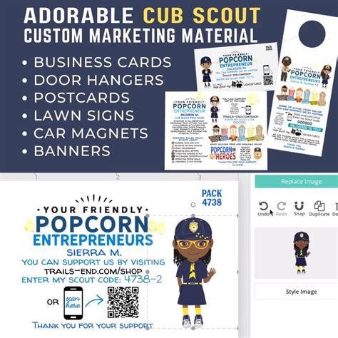 Cub scout popcorn business cards – Artofit