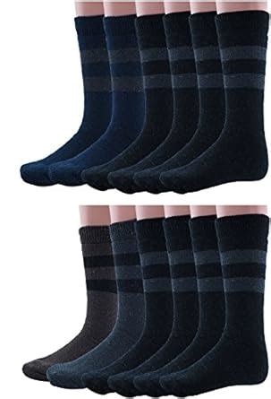 Mens Rabbit Wool Thermal Socks Ultra Warm Thick Boot Socks 12-pack By ...