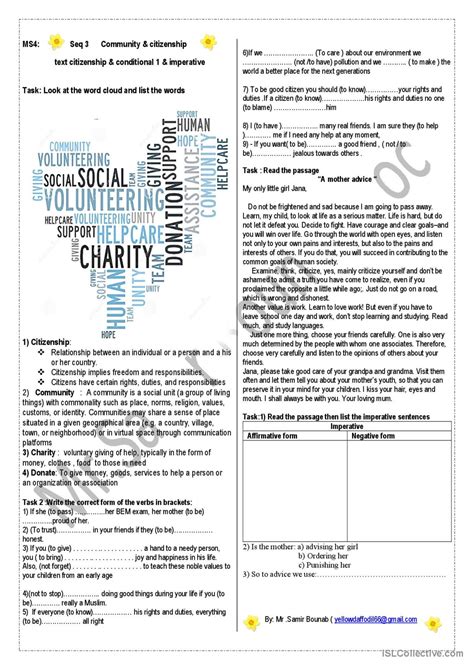 citizenship & community general gram…: English ESL worksheets pdf & doc