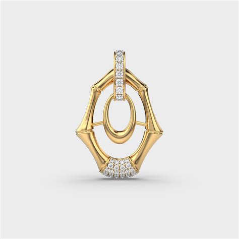 Buy Abstract Beauty Diamond Pendant (Without Chain) At Jewelbox