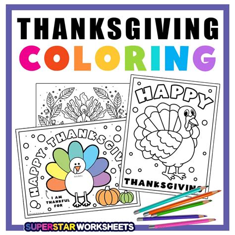 Coloring Pages For Kids Printable Thanksgiving