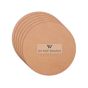 WOXOUR ENTERPRISE MDF Round Boards - 3 Inch 3mm Thick | Set of 25 ...