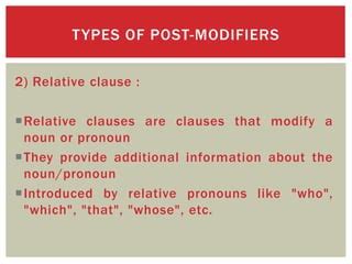 Image result for 100 Examples of Pre Modifiers