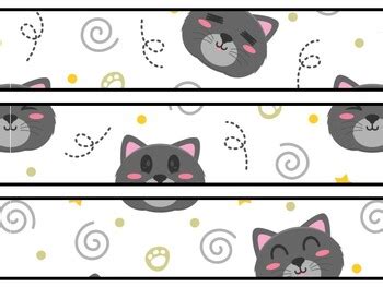Cat Bulletin Board Decor Kit, Cat Letters school resource by Swati Sharma