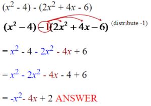 Image result for Subtracting Polynomials Examples