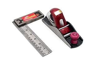 BRAVO 1242 STEEL CARPENTER PLANE 7 INCH WITH MEASURING TOOL TRY SQUARE ...
