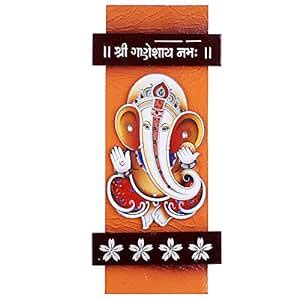 Creative Creations Wooden Shree Ganeshay Namah Key Holder ( 12 cm x 12 ...
