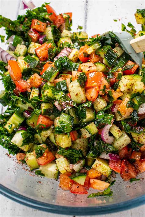Jerusalem Salad Recipe (Israeli Salad) » Joyful Dumplings